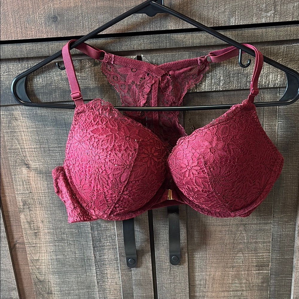 Lace Burgundy Bra